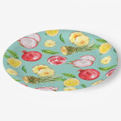 Tropische vruchten papieren bordje (Gekanteld)