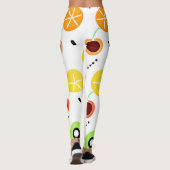 Tropische vruchten patroon ontwerp leggings (Achterkant)