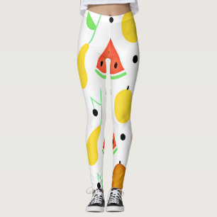 Tropische vruchten patroon ontwerp leggings