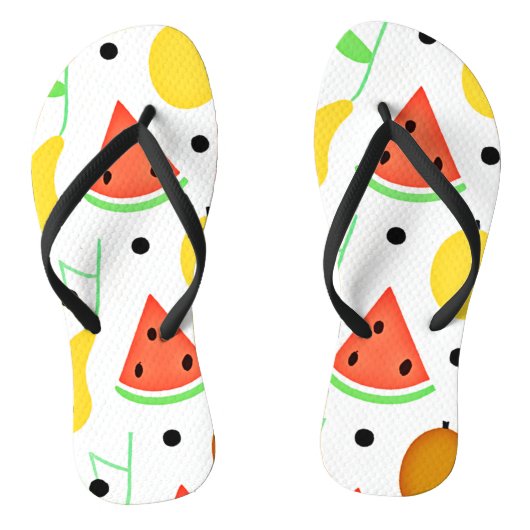 Tropische vruchten patroon ontwerp teenslippers (Voetbed)