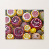 Tropische vruchten, Pomegranaat Mango Grapefruit, Legpuzzel (Horizontaal)