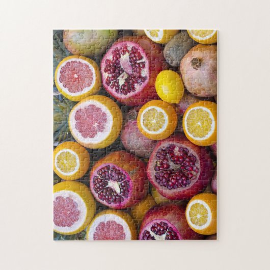 Tropische vruchten, Pomegranaat Mango Grapefruit, Legpuzzel (Verticaal)