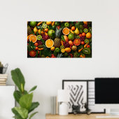 Tropische vruchten poster (Thuiskantoor)