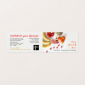 Tropische vruchten, sapijtschelp, gedetailleerd visitekaartje (Buitenkant ongevouwen)