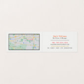 Tropische vruchten, sapijtschelp, gedetailleerd visitekaartje (Binnenkant ongevouwen)