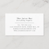 Tropische vruchten, sapijtschelp visitekaartje (Achterkant)