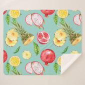 Tropische vruchten sherpa deken (Voorkant (horizontaal))