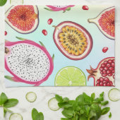 Tropische vruchten van Natasha Us Theedoek (Gevouwen)