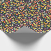 Tropische vruchten: Waterverf multifruitpatroon. Cadeaupapier (Hoek)