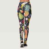 Tropische vruchten: Waterverf multifruitpatroon. Leggings (Achterkant)