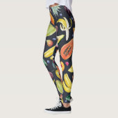 Tropische vruchten: Waterverf multifruitpatroon. Leggings (Links)