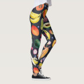 Tropische vruchten: Waterverf multifruitpatroon. Leggings (Rechts)