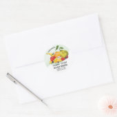 Tropische vruchtendraaien ronde sticker (Envelop)