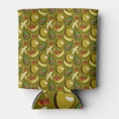 Tropische vruchtenseamless pattern yellow blikjeskoeler (Voorkant)