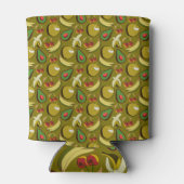 Tropische vruchtenseamless pattern yellow blikjeskoeler (Achterkant)