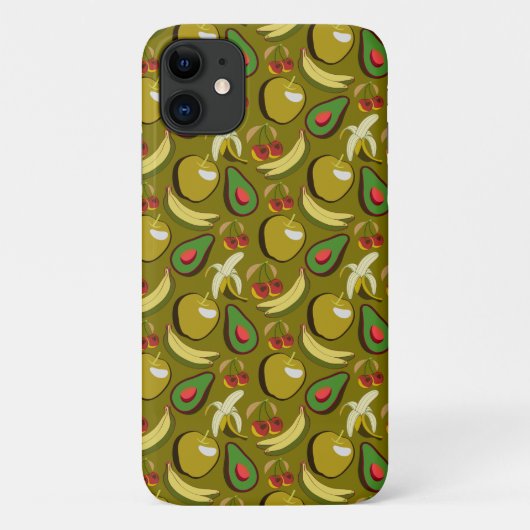 Tropische vruchtenseamless pattern yellow Case-Mate iPhone case (Achterkant)