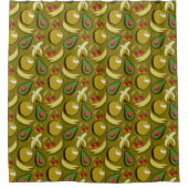 Tropische vruchtenseamless pattern yellow douchegordijn (Voorkant)