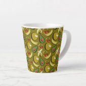 Tropische vruchtenseamless pattern yellow latte mok (Rechterhoek)