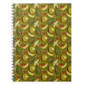 Tropische vruchtenseamless pattern yellow notitieboek (Voorkant)