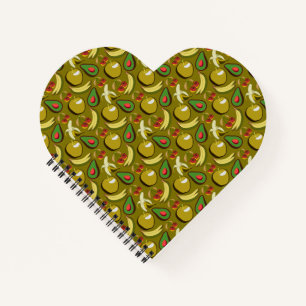 Tropische vruchtenseamless pattern yellow notitieboek