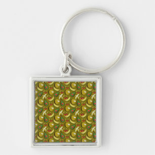 Tropische vruchtenseamless pattern yellow sleutelhanger