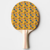 Tropische vruchtenseamless pattern yellow tafeltennisbatje (Achterkant)