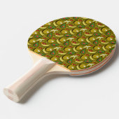Tropische vruchtenseamless pattern yellow tafeltennisbatje (Voorkant Gekanteld)
