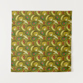 Tropische vruchtenseamless pattern yellow wandkleed (Voorkant (horizontaal))