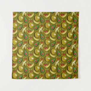 Tropische vruchtenseamless pattern yellow wandkleed