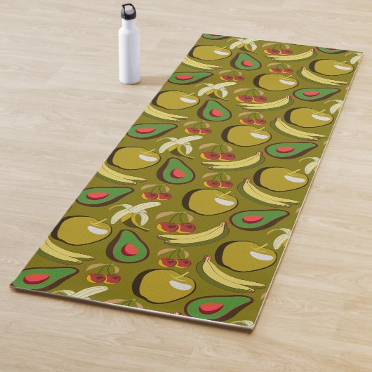 Tropische vruchtenseamless pattern yellow yogamat (In situ)