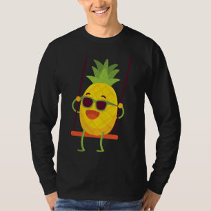 Tropische vruchtenslijp die ananas inslikt t-shirt