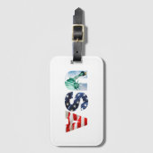 Tropische VS alsof het hot-portable is Bagagelabel (Voorkant (verticaal))