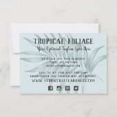 Tropische vulling en palmbladeren Dank je wel Kaart (Achterkant)