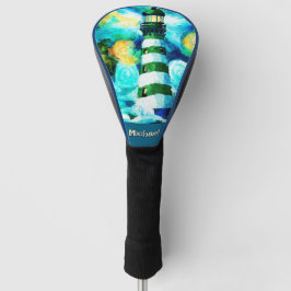Tropische Vuurtoren Kust Nautisch gepersonaliseerd Golfheadcover
