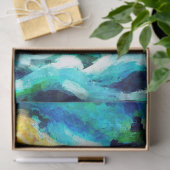 Tropische vuurtoren & palmbomen Decoupage Tissuepapier (Geschenk)