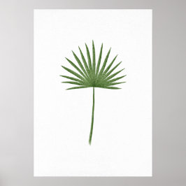Tropische waaierpalmblad ongeframeerde print decor