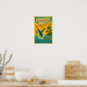 Tropische walvis kijken paradijs poster (Keuken)