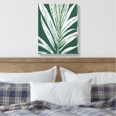 Tropische wandkunst - tropisch blad canvas afdruk (Insitu (Slaapkamer))