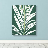 Tropische wandkunst - tropisch blad canvas afdruk (Insitu (Houten vloer))