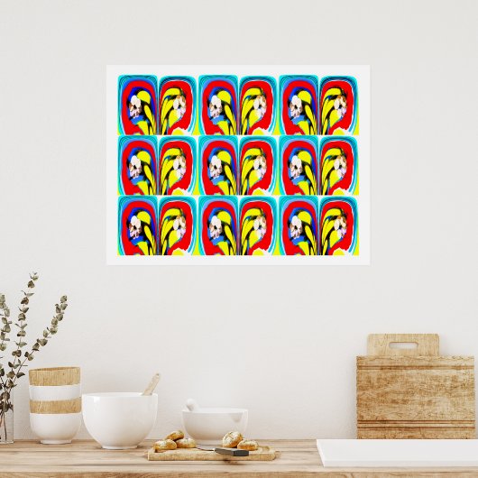 Tropische warmtekunst poster (Keuken)