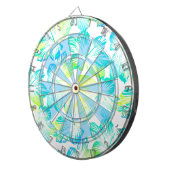 Tropische waterbloemen dartbord (Voorkant Rechts)