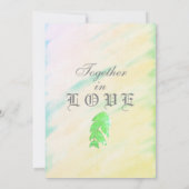Tropische Watercolor Blad Bruiloft Suite Kaart (Achterkant)