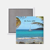 Tropische wateren en zeilboot magneet (Voorkant / Achterkant)