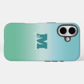 Tropische Wateren Gradiënt Monogram Naam Case-Mate iPhone Case (Achterkant (horizontaal))