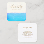 Tropische watergolven vierkante visitekaartje (Voorkant / Achterkant)