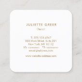 Tropische watergolven vierkante visitekaartje (Achterkant)