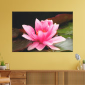 Tropische Waterlelie Bloem Botanisch Ontwerp Canvas Afdruk (Insitu (Woonkamer))