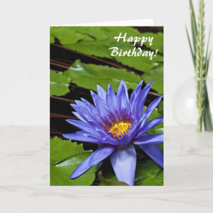 Tropische Waterlelie Bloem Botanisch Ontwerp Kaart