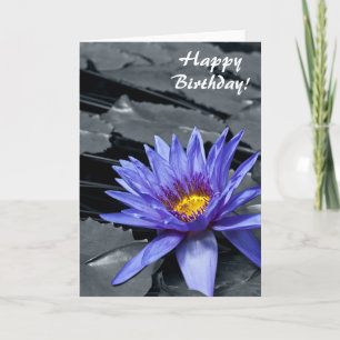 Tropische Waterlelie Bloem Botanisch Ontwerp Kaart