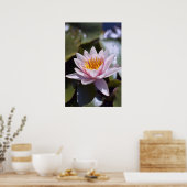 Tropische Waterlelie Bloem Botanisch Ontwerp Poster (Keuken)